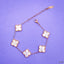 Copper White Rose Gold Clover Bracelet For Women Bulk