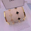 Clover Stainless Steel Flower Black Link Chain Bracelet Women Bulk