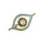 Leaf Evil Eye Gold Green Black Zircon Copper Charm For Women Bulk