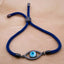 Evil Eye Copper Black Blue Cubic Zirconia Thread Slider Bracelet Bulk