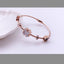 Stainless Steel Flower Rose Gold Openable Slim Kada Bangle Women Bulk