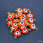 Alloy Evil Eye Red White Gold Charm For Women Bulk