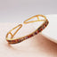 Rainbow Baguette Multi Gold Copper CZ Crystal Cuff Kada Bangle Bulk