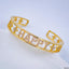 Happy Cubic Zirconia Gold Copper Bangle Kada Cuff For Women Bulk