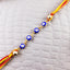 Evil Eye Gold Blue Enamel Thread Rakhi For Men Bulk