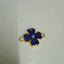 Evil Eye Flower Alloy Enamel Blue Gold Charm For Women Bulk
