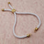 White Gold Threads Adjustable Bracelet For Women Bulk
