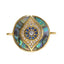 Evil Eye Round Abalone Gold Blue CZ Crystal Centre Pcs Bulk