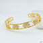 Evil Eye Copper Cubic Zirconia Gold Bangle Kada Cuff For Women Bulk