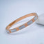 Stainless Steel Cubic Zirconia Rose Gold Screw Bangle Cuff Kada Bulk