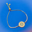 Evil Eye Baguette CZ Crystal Copper Gold CZ Slider Bracelet Bulk
