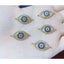 Copper Cubic Zirconia Blue Evil Eye Charm For Women Bulk