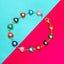 Copper Enamel Evil Eye Heart Gold Multicolour Bracelet For Women Bulk