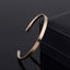 5mm Matte Finish 316 Surgical Stainless Steel Rose Gold Free Size Cuff Kada Bangle Bracelet Unisex