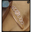 Stainless Steel Cubic Zirconia Rose Gold Om Bangle Cuff Kada For Women