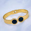Roman Stainless Steel Black Gold Openable Bangle Kada For Women Bulk