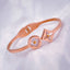 Clover Stainless Steel White Rose Gold Openable Bangle Kada Women Bulk