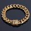 Hip Hop Iced Out Alloy Gold Rhinestone Gold Bracelet Links Men Bulk