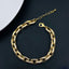 Hip Hop Iced Out Studded Curb Chunky Links Gold Chain Bracelet Bulk