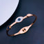 Evil Eye CZ 18K Rose Gold Stainless Steel Openable Kada Bulk