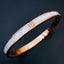 Mother Of Pearl CZ Rose Gold Stainless Steel Kada Bangle Bulk