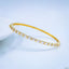 Slim Baguette Cubic Zirconia 18K Gold Copper Openable Kada Bangle Bulk