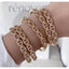 Link Chain CZ 18K Gold Anti Tarnish Openable Kada Bracelet Bulk