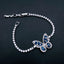 Blue Butterfly Cubic Zirconia Silver Plated Solitaire Bracelet Bulk