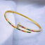 Rainbow Multi Color Nail Screw CZ 18K Gold Openable Kada Bulk
