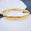 Screw Cubic Zirconia Copper 18K Gold Openable Kada Bangle Women Bulk