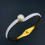 Pearl CZ 18K Gold Stainless Steel Openable Kada Bangle Bulk