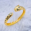 Black Spotted Panther Leopard 18K Gold Openable Cuff Kada Bangle Bulk