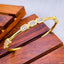 Emerald Cut Cubic Zirconia 18K Gold Open Copper Kada Bangle Women Bulk