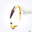 Dark Pink Nail 3D CZ Glossy 18K Gold Cuff Kada Bracelet Bulk