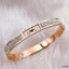 Evil Eye CZ 18K Rose Gold Stainless Steel Openable Kada Bulk