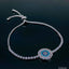 Evil Eye Baguette Silver CZ Adjustable Slider Bracelet Bulk