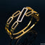 Zig Zag Smart 18K Gold Stainless Steel Openable Kada Bracelet Bulk