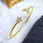 Star Moon Cubic Zirconia 18K Gold Anti Tarnish Cuff Bracelet Bulk