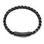 Popcorn Black 316L Stainless Steel Magnetic Clasp Bracelet Men Bulk