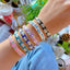 White Blue Evil Eye Gold Anti Tarnish Openable Kada Bracelet Bulk