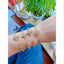 Clover Flower CZ 18K Gold Anti Tarnish Kada Cuff Bangle Bulk