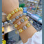 16Mm Glossy Ball Gold Anti Tarnish Stretchable Elastic Bracelet Bulk