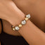 Glossy Beads Balls 18K Gold Silver Anti Tarnish Bracelet Women Bulk