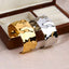 Beaten Glossy 18K Gold Anti Tarnish Cuff Kada For Women Bulk