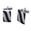 Square Black Stripes Cufflinks In Box Bulk