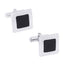 Square Black Economy Cufflinks In Box Bulk