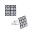 Square Black Checks Cufflinks In Box Bulk