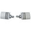 Rectangle Silver Stripes Cufflinks In Box Bulk