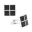 Square Black Checks Cufflinks In Box Bulk