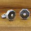 Hexagon Black Enamel Cufflinks In Box